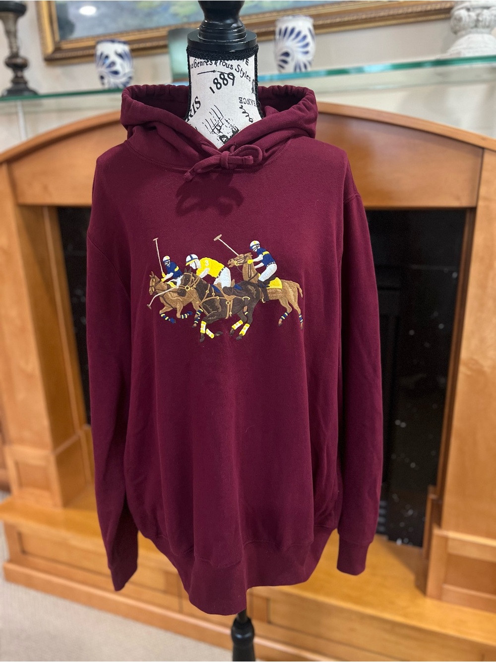 Polo by Ralph Lauren Burgundy Polo Players Hoodie